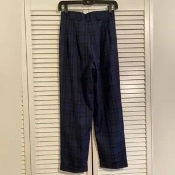 ❤️🔥NWT❤️🔥 Caves Collect Alice Ciggie Trousers in Blue Check, AU size 8 = us4 - Picture 5 of 5